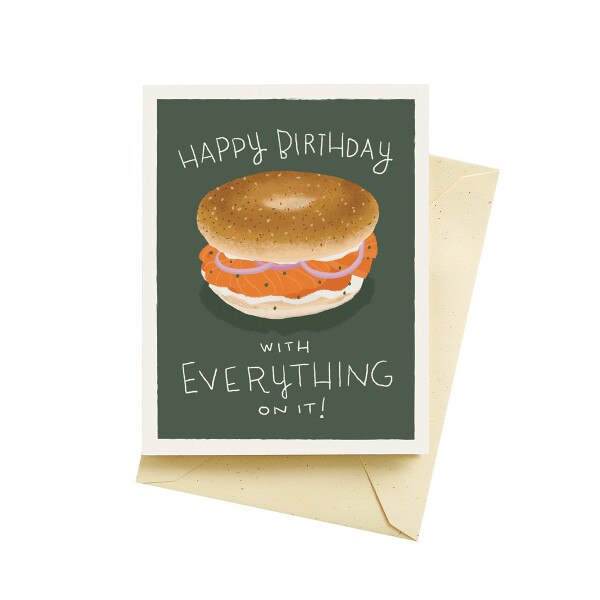 Bagel Birthday Card