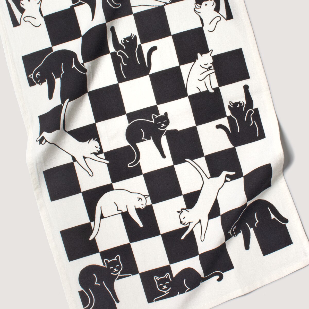 Checker Cats Tea Towel | Seltzer Goods