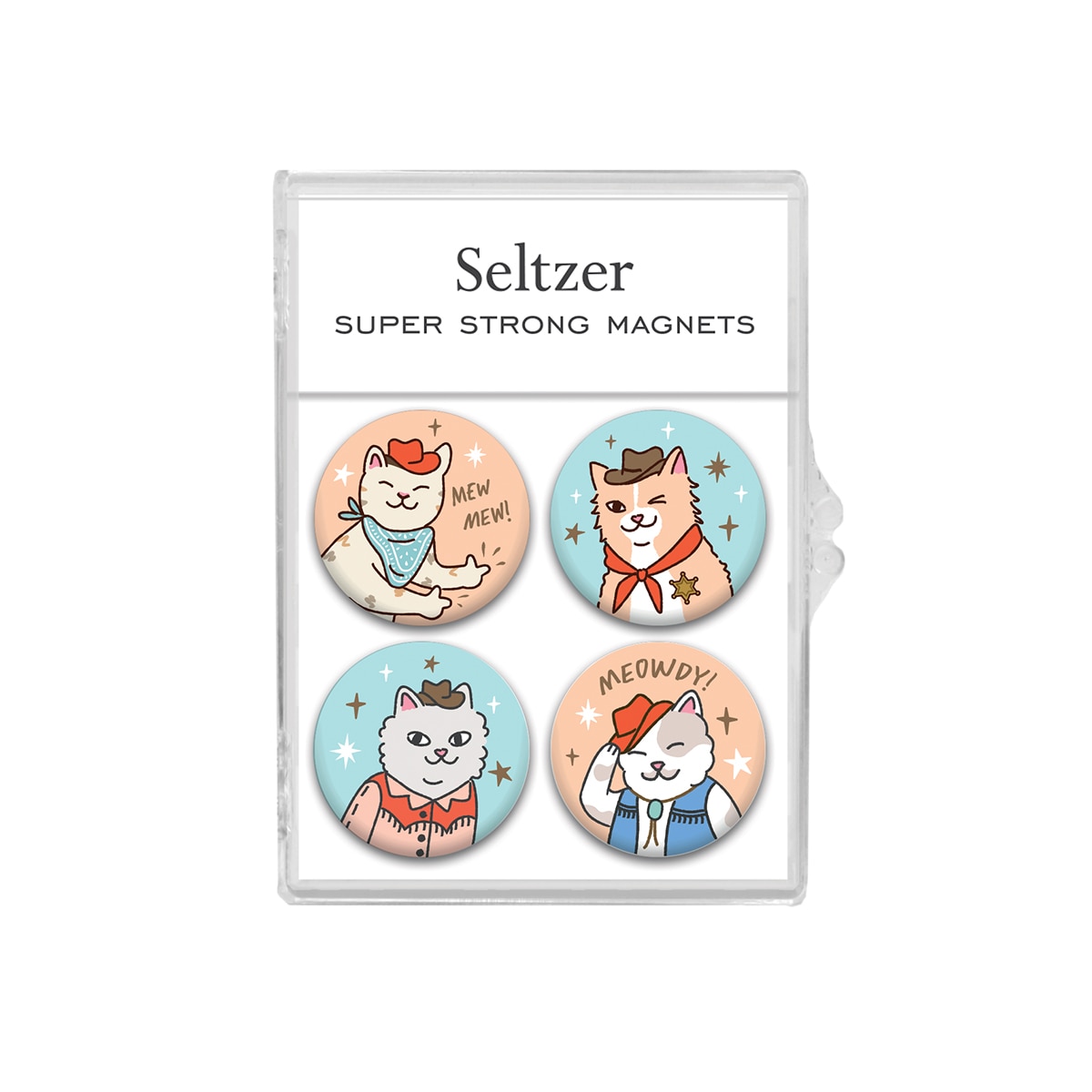 Seltzer Goods Cowboy Kitty Magnet